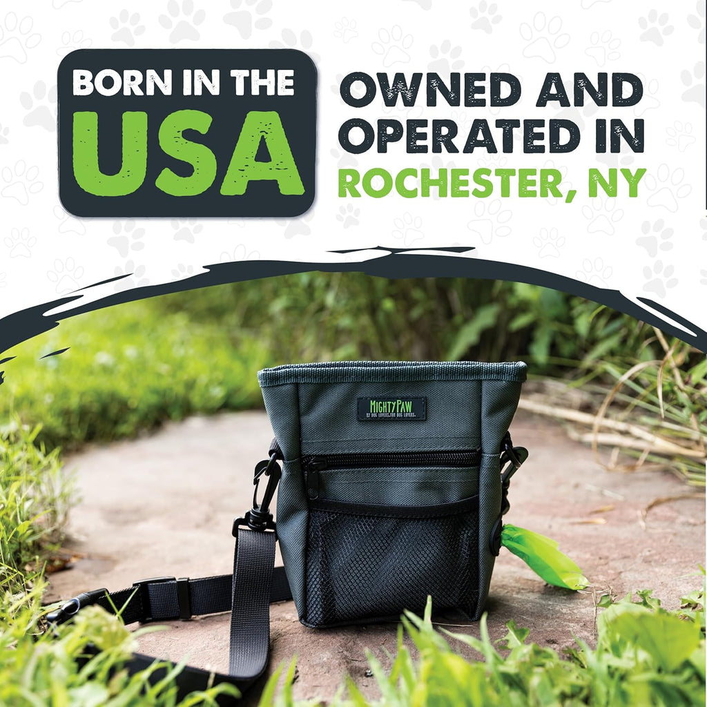 Dog Treat Pouch | No Spill Magenetic Clasp - Hands-Free Pouches for Training - Pets Training Treat Pouches for Dog Walks - Pet Bags Pouch - Built in Poop Bag Holder