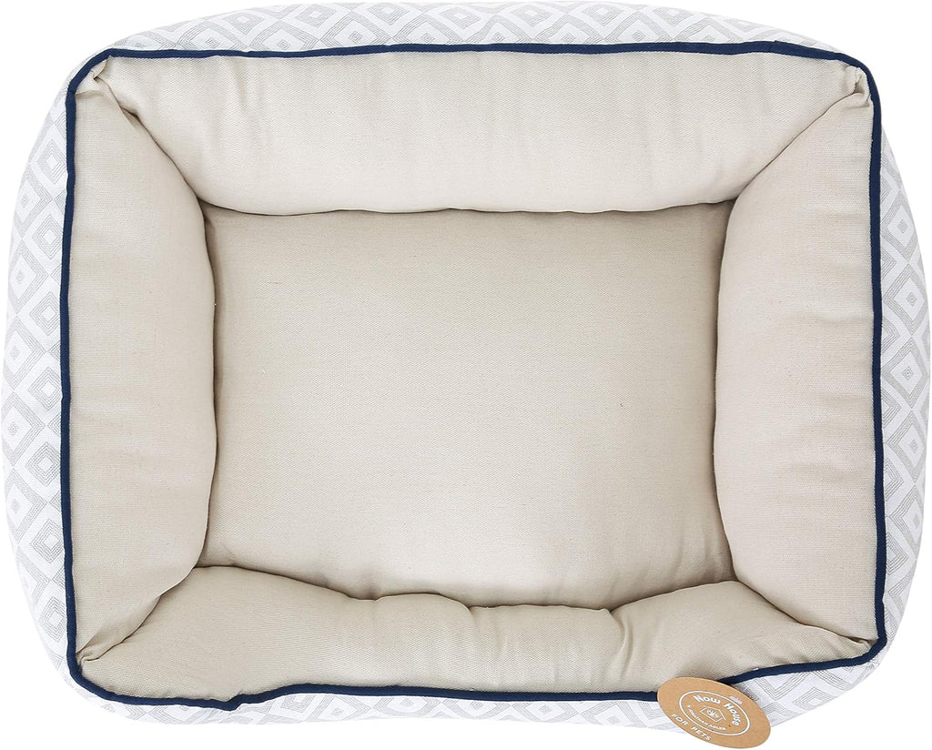 Now House for Pets Grey Diamond Cuddler Dog Bed, Small Dog Bed, Washable, Cotton/Poly Blend, 24.0"L X 19.0"W X 8.0"Th